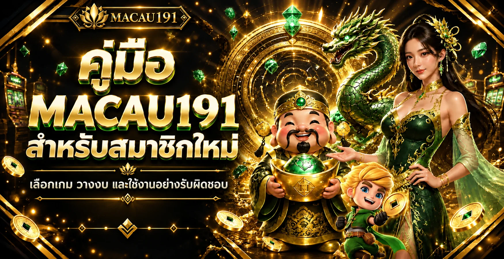 MACAU191 คู่มือสมาชิกใหม่ | เลือกเกมและวางงบ